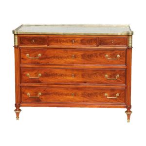 Louis XVI Period Chest Of Drawers In Mahogany