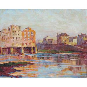 Achille Gaston Marchal (1874 –xxème) Meaux, Les Moulins De L’échelle (circa 1910) 