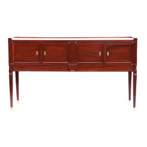 Louis XVI Mahogany Serving Console, Stamped Canabas