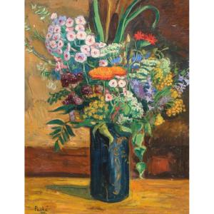 Jean Peské (1870-1949) Bouquet De Fleurs Dans Un Vase, 1927 