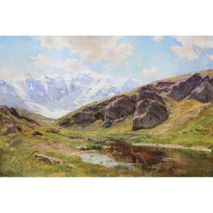 Henri Zuber (1844-1909) The Mont Blanc Massif, 1892 
