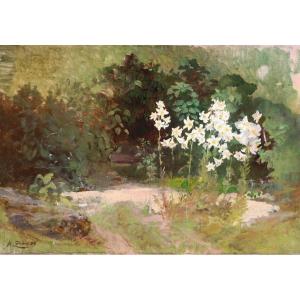 Henri Zuber (1844-1909) Flower Garden