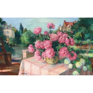 Charles Kvapil (1884-1957) Pacy-sur-eure, Summer 1939, Les Peonies 
