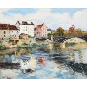 Jacques Van Coppenolle (1978-1915) Le Pont Et La Rue Des Pelletiers à La Ferté-sous-jouarre 