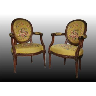 Pair Of Louis XVI Armchairs