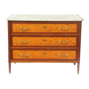 Commode d'époque Louis XVI en acajou et citronnier