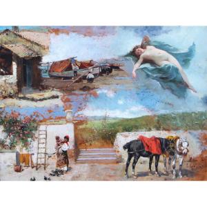 Atelier romain : Composition à six mains, (circa 1893-1895) Prosper Patti (1842-1902); etc...