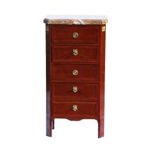 Small Mahogany Chest Of Drawers Stamped Schey