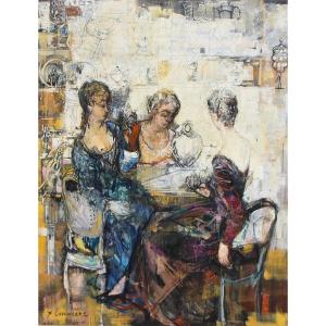 Jean Commère (1920-1986) Les Pariennes Chez l'Orfèvre, 1958