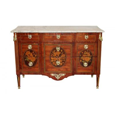 Commode Louis XVI Stamped Jacques Bircklé