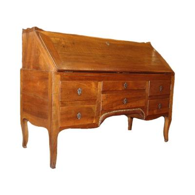 Rare And Imposing Slope Desk Said “donkey Back” From The 18th Century,