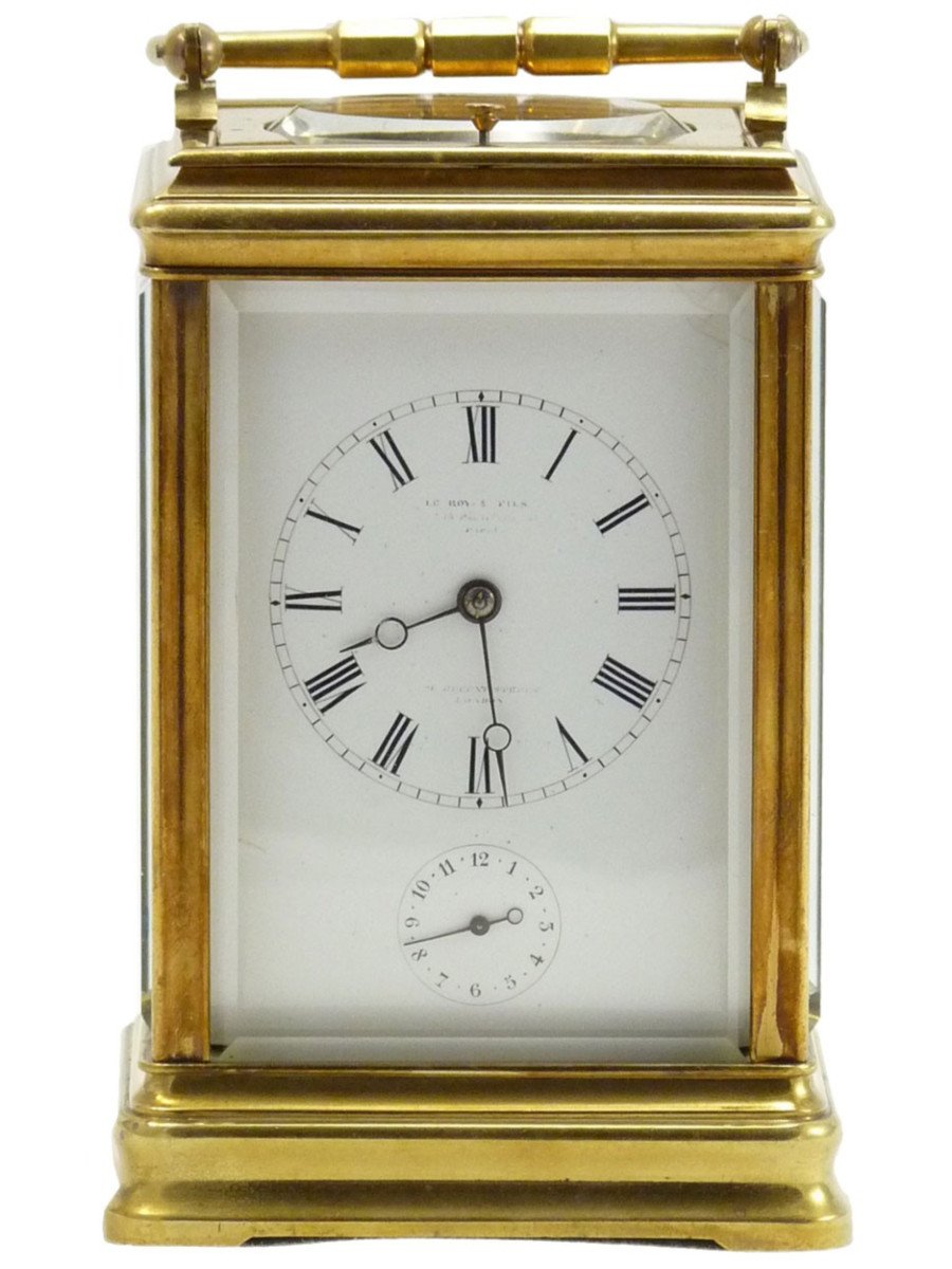 Pendule de voyage sonnerie au passage et a la demande de Leroy  pendule d&#039;officier