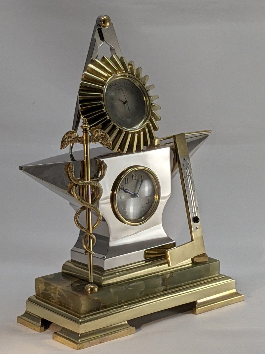 Anvil Shape Clock, Weather Station 1890-photo-3