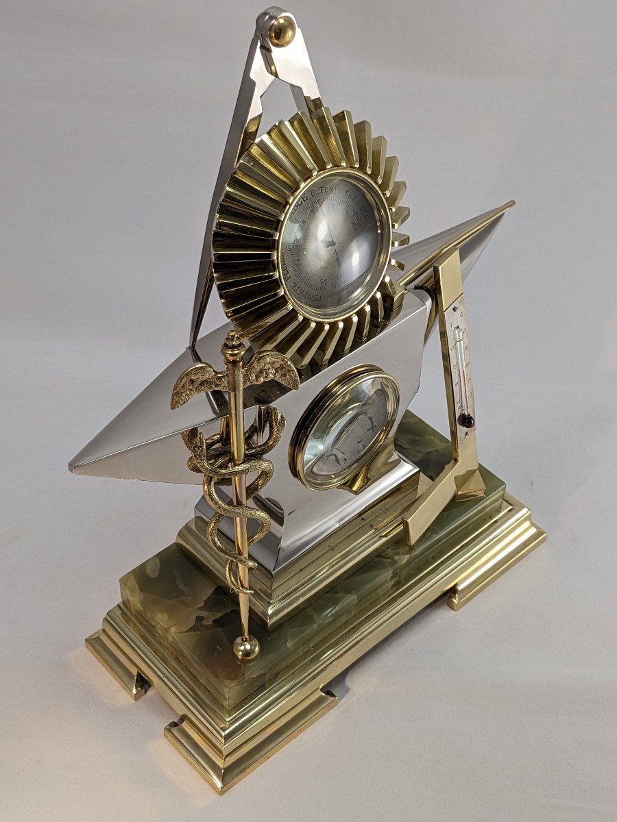 Anvil Shape Clock, Weather Station 1890-photo-2