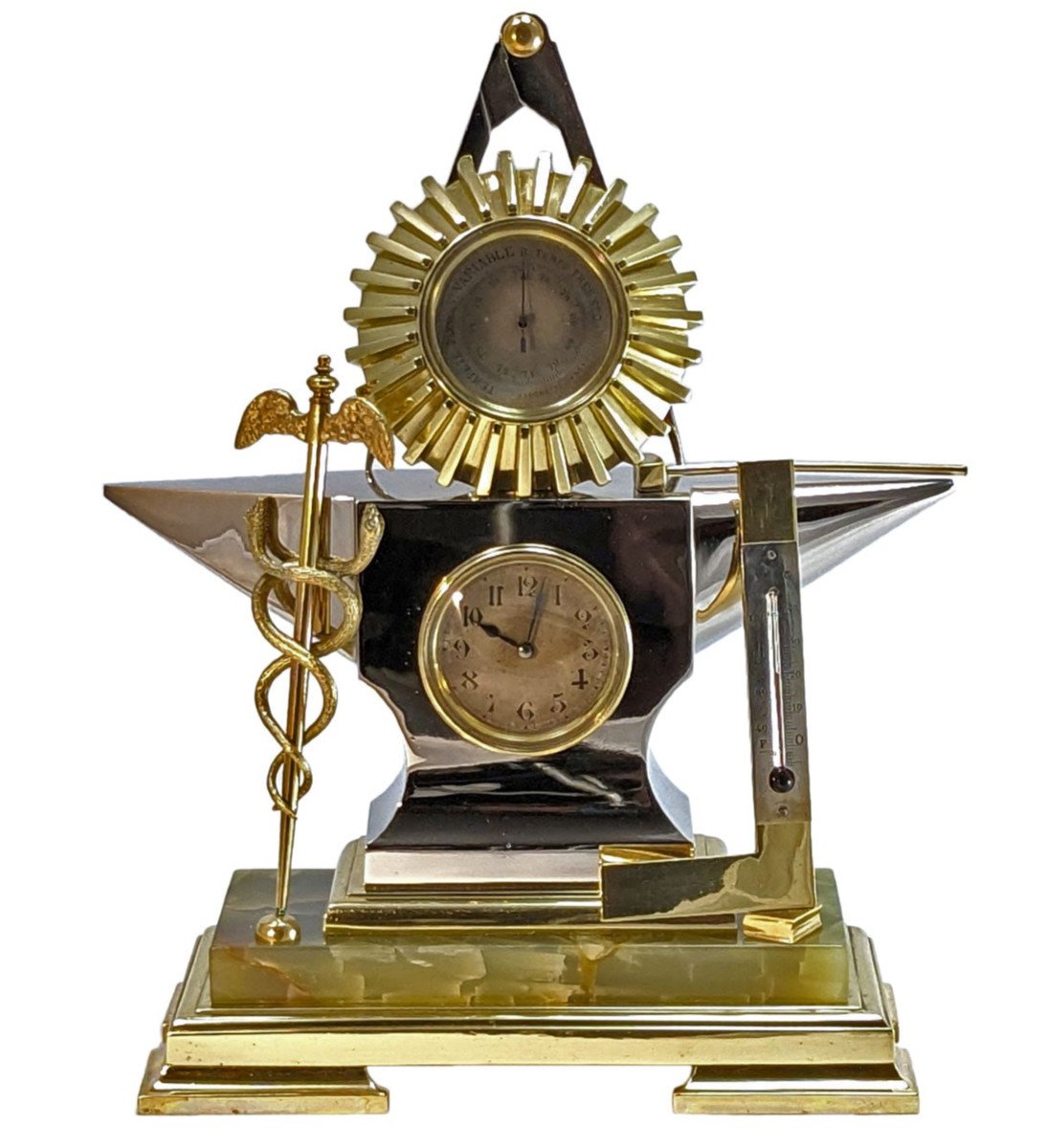 Anvil Shape Clock, Weather Station 1890