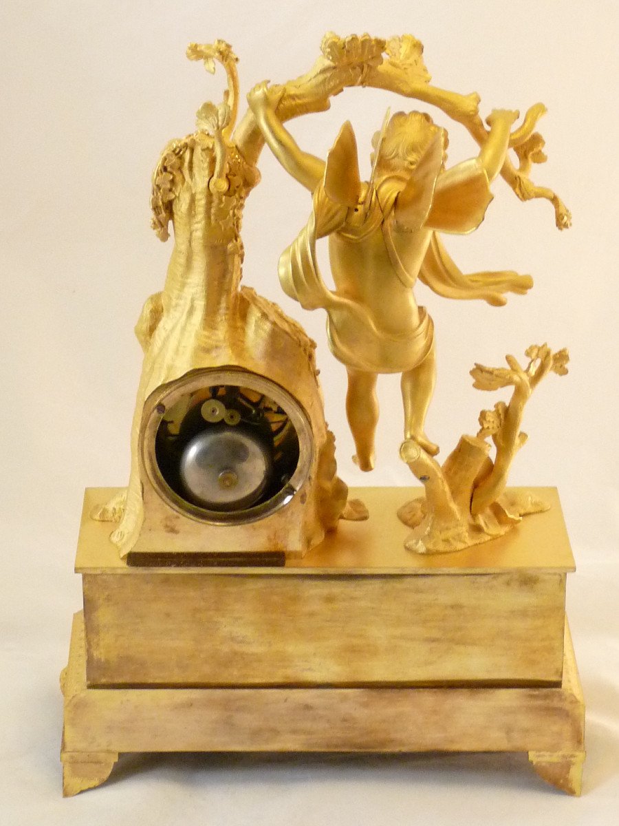  Restoration Period Clock In Gilt Bronze -photo-6