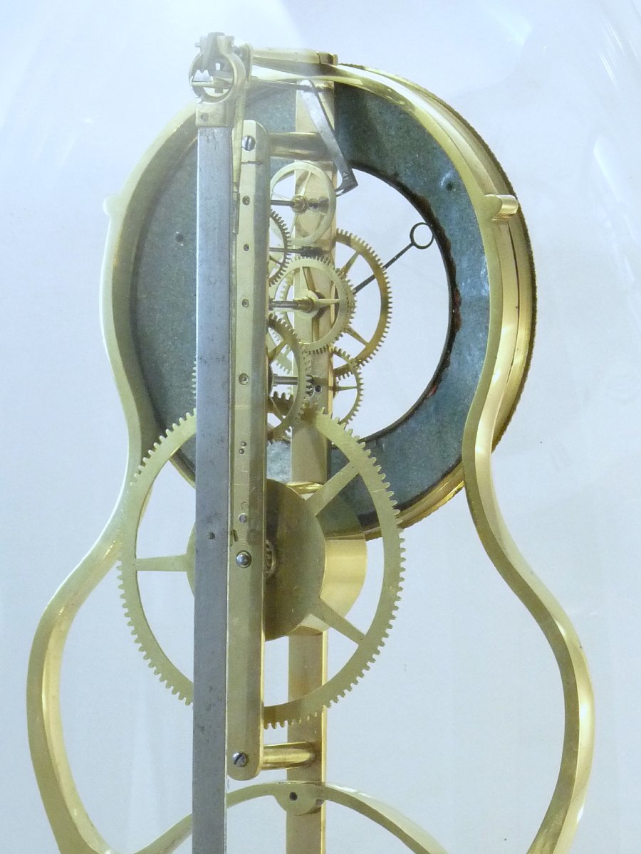 Belle Pendule Squelette XIXe, Modèle "keyhole Frame"-photo-1