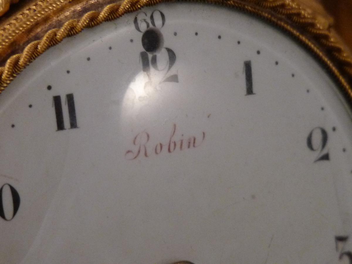 Pendule D’époque Louis XVI Signée Robin-photo-2