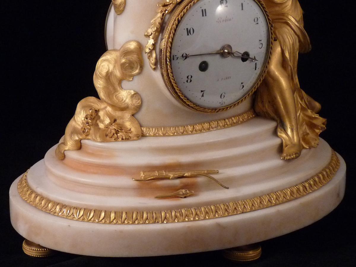 Pendule D’époque Louis XVI Signée Robin-photo-6