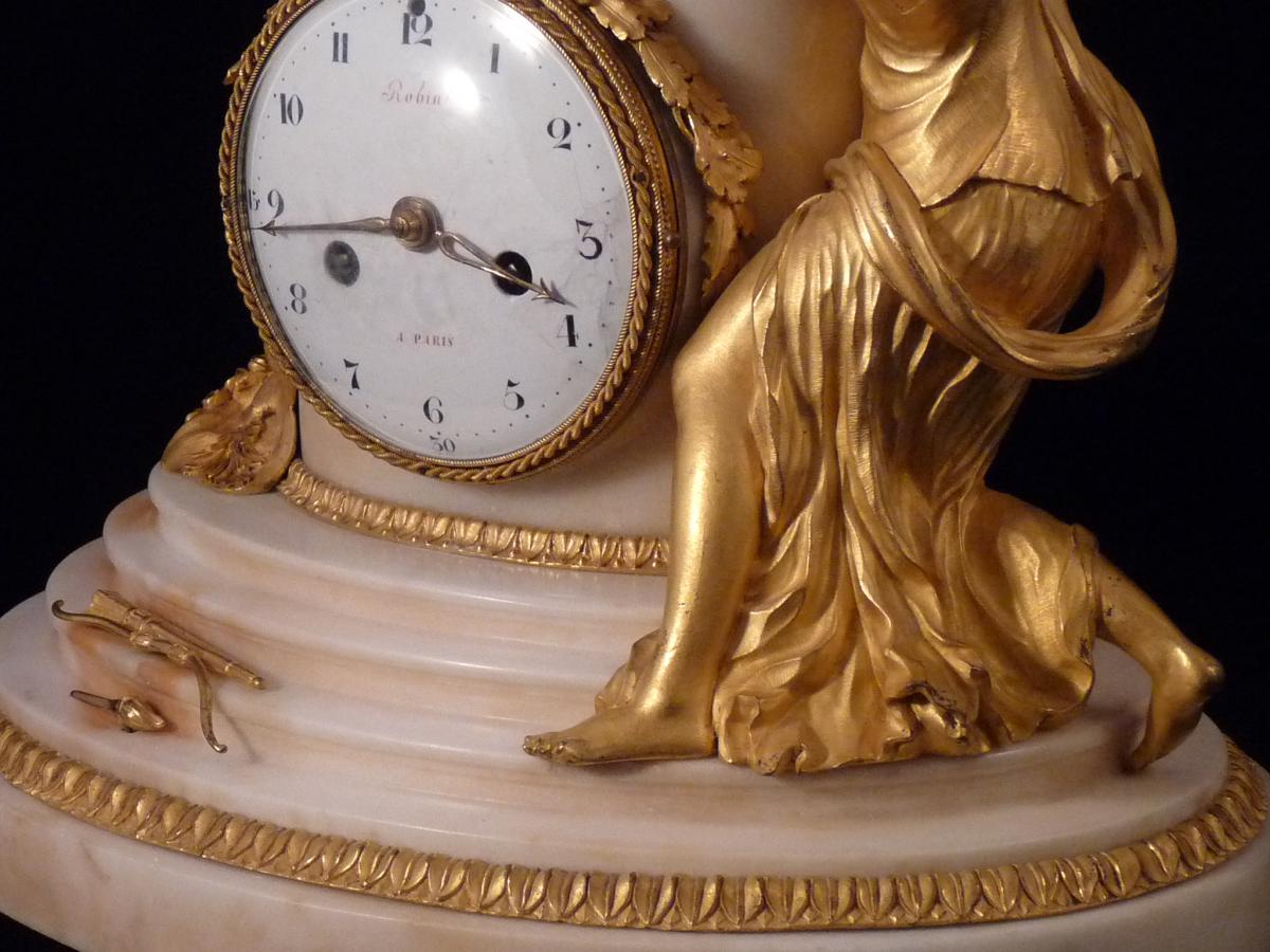 Pendule D’époque Louis XVI Signée Robin-photo-7