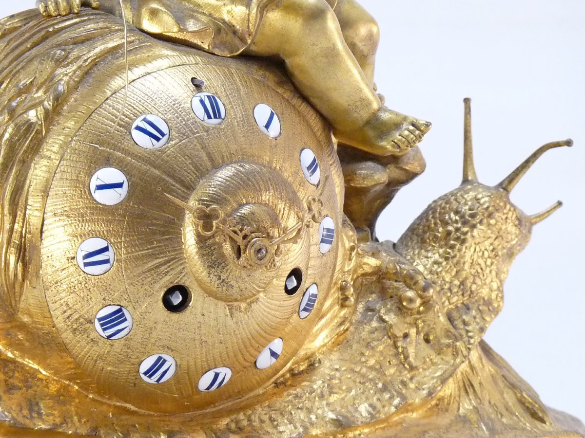 Napoleon III Period Snail Clock-photo-3