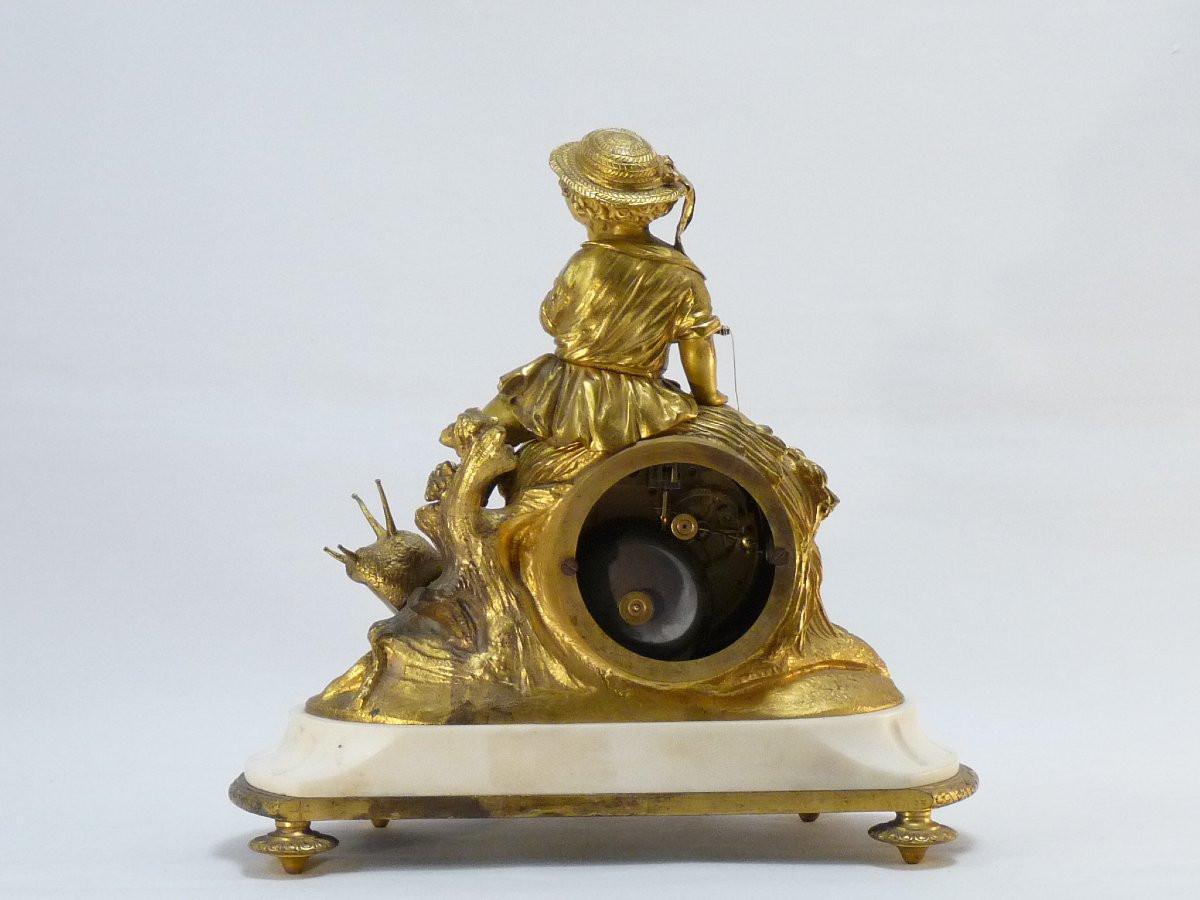 Napoleon III Period Snail Clock-photo-5
