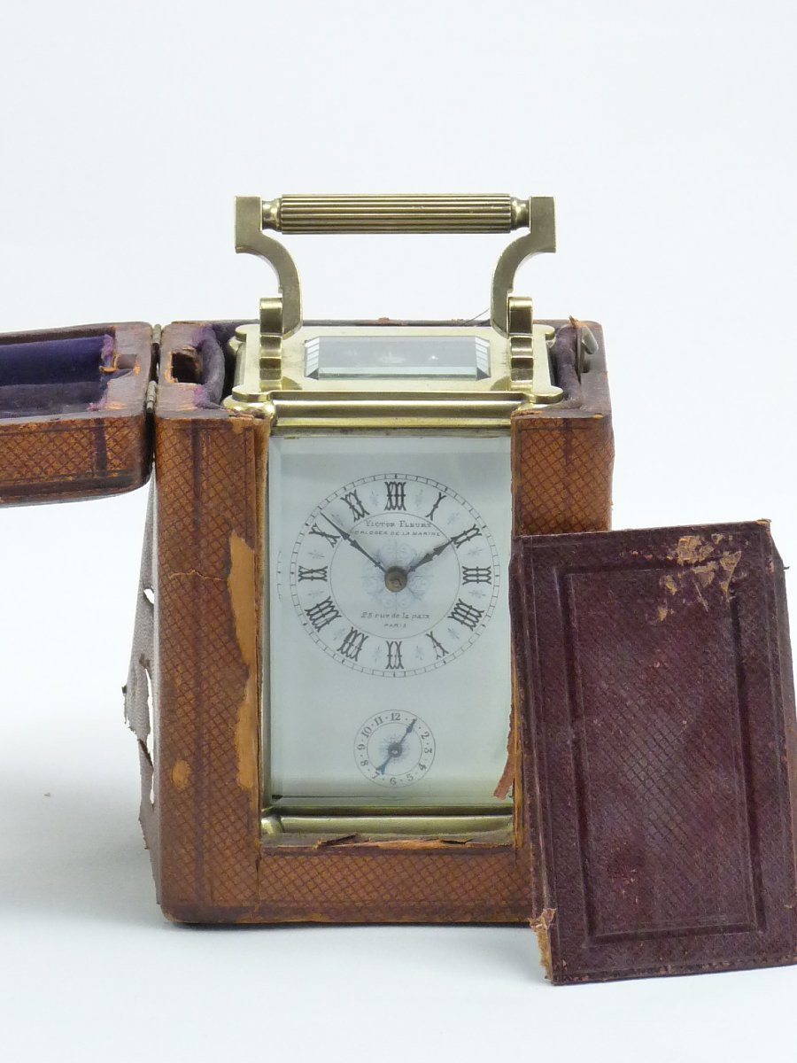 Victor Fleury, Naval Clockmaker, Carriage Clock-photo-3