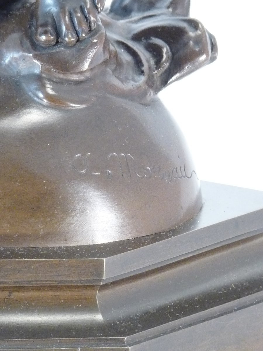 La brise, bronze d&#039;Auguste Moreau-photo-3