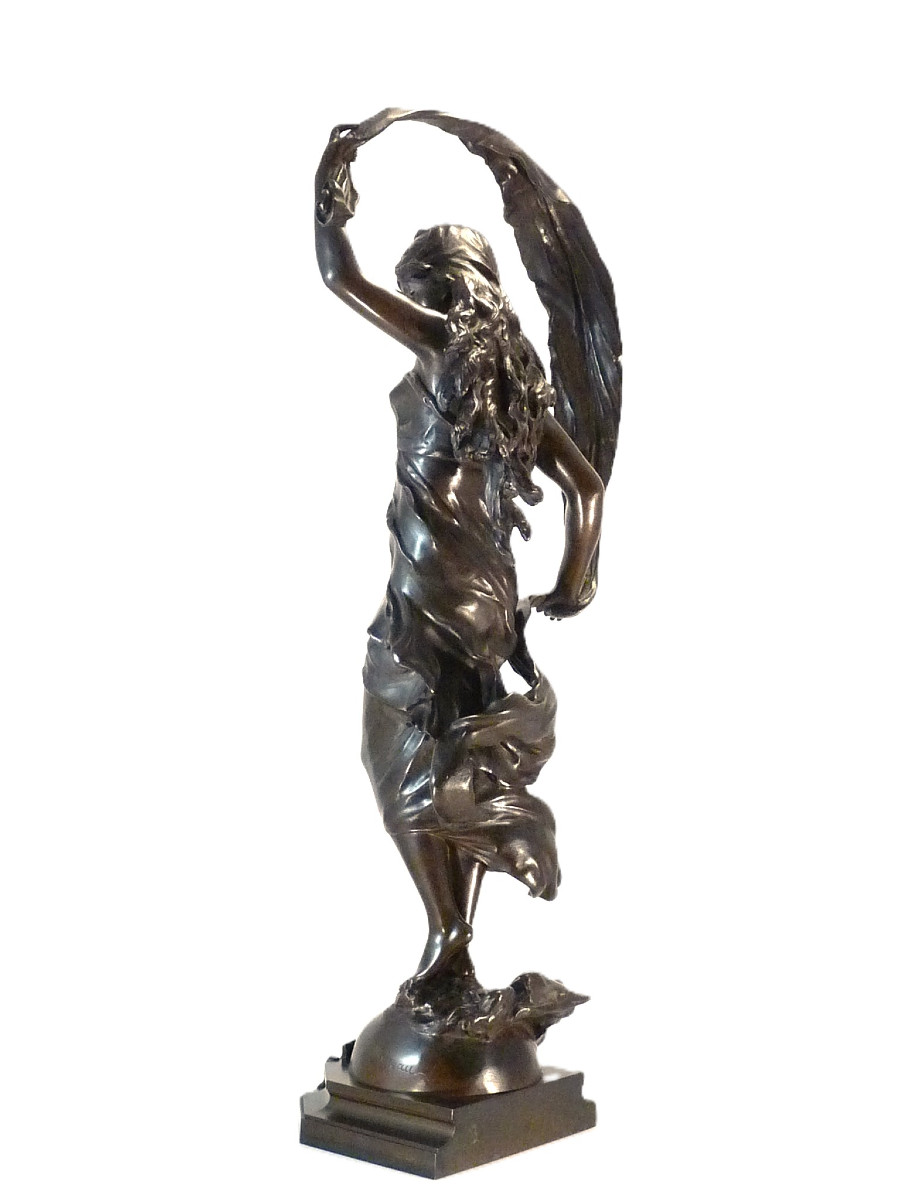 La brise, bronze d&#039;Auguste Moreau-photo-3