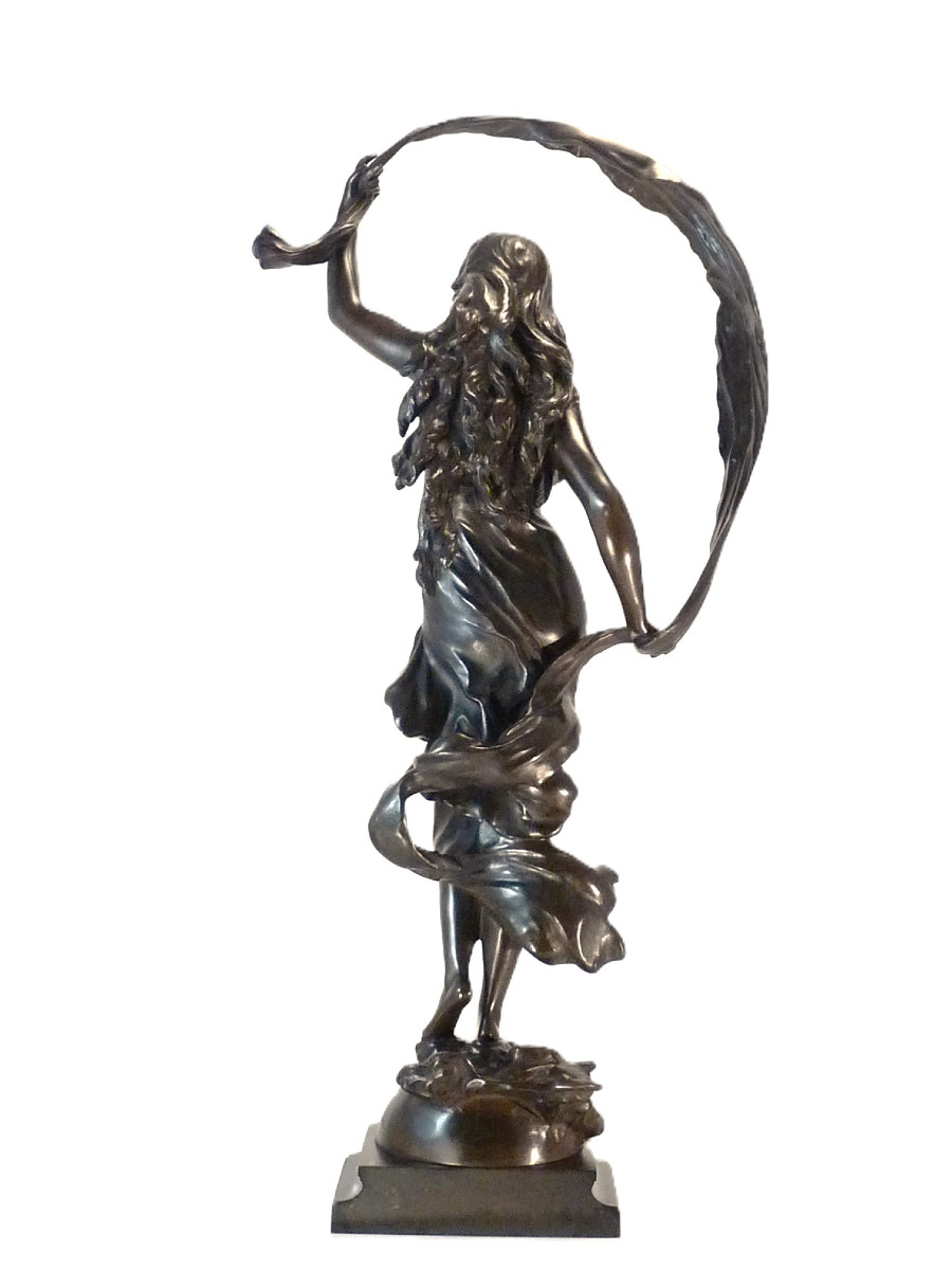 La brise, bronze d&#039;Auguste Moreau-photo-4