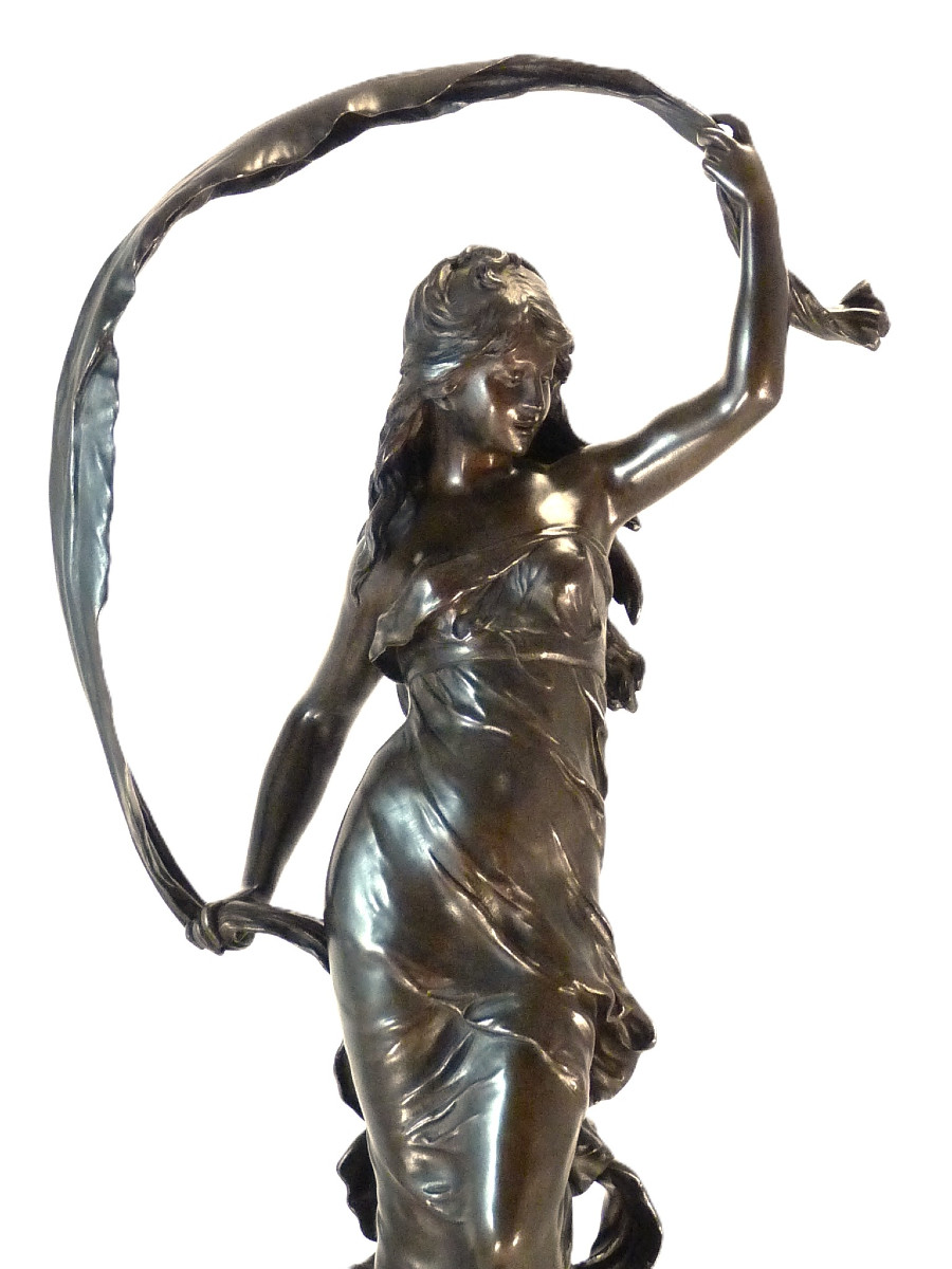 La brise, bronze d&#039;Auguste Moreau-photo-8