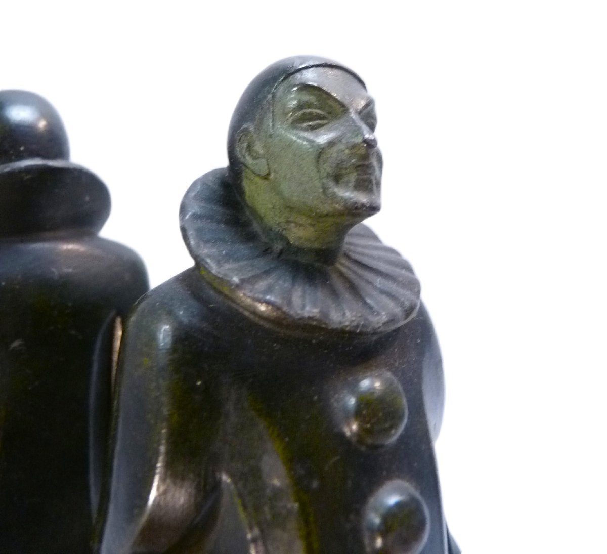 Pair Of "pierrots" Bookends By Max Le Verrier-photo-3