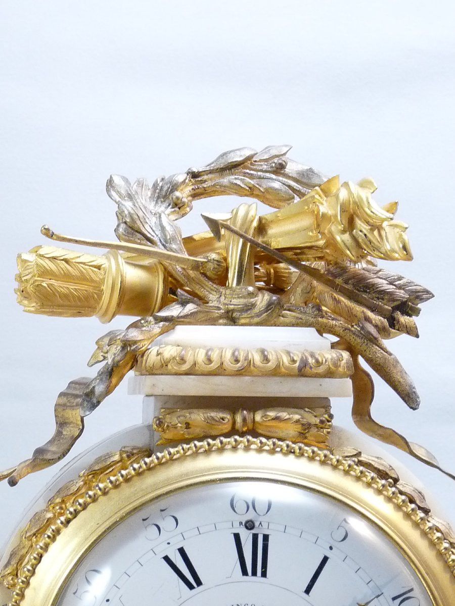 Raingo Frères, pendule de style Louis XVI onyx et bronze doré-photo-1