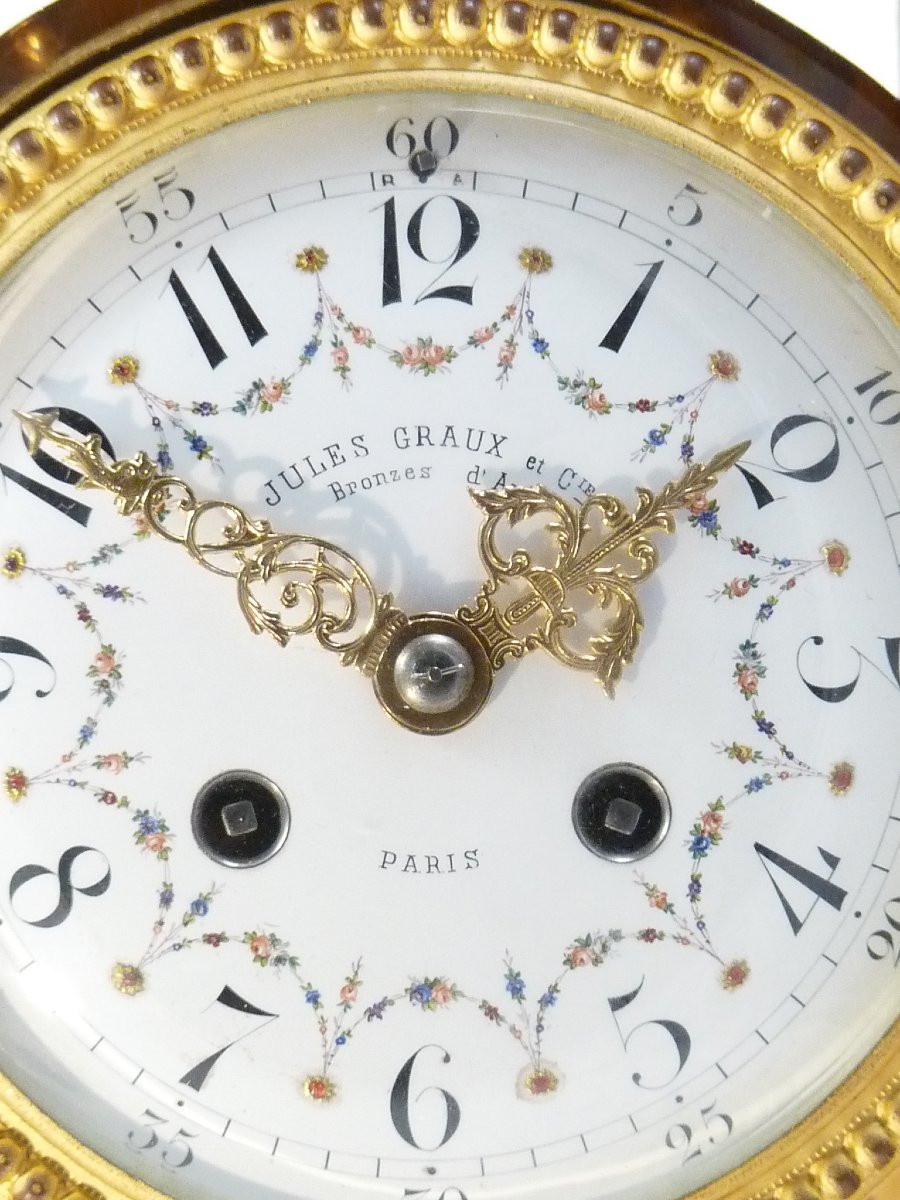 Pendule cage en bronze dor&eacute; 60CM -photo-2