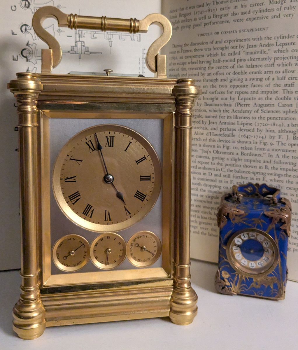 A Miniature Carriage Clock By Le Roy & Fils-photo-6