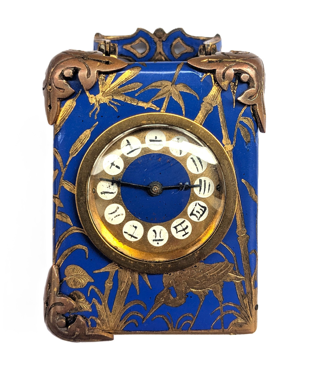 A Miniature Carriage Clock By Le Roy & Fils