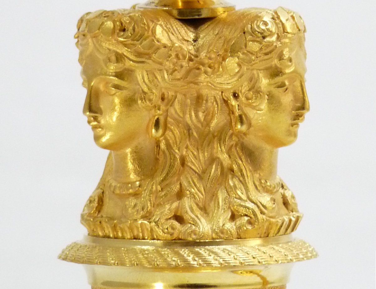 Paire de flambeaux, modèle de Claude Galle, époque Empire-photo-4