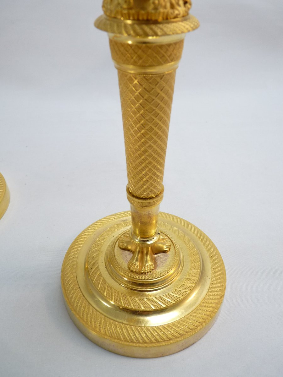 Paire de flambeaux, modèle de Claude Galle, époque Empire-photo-4