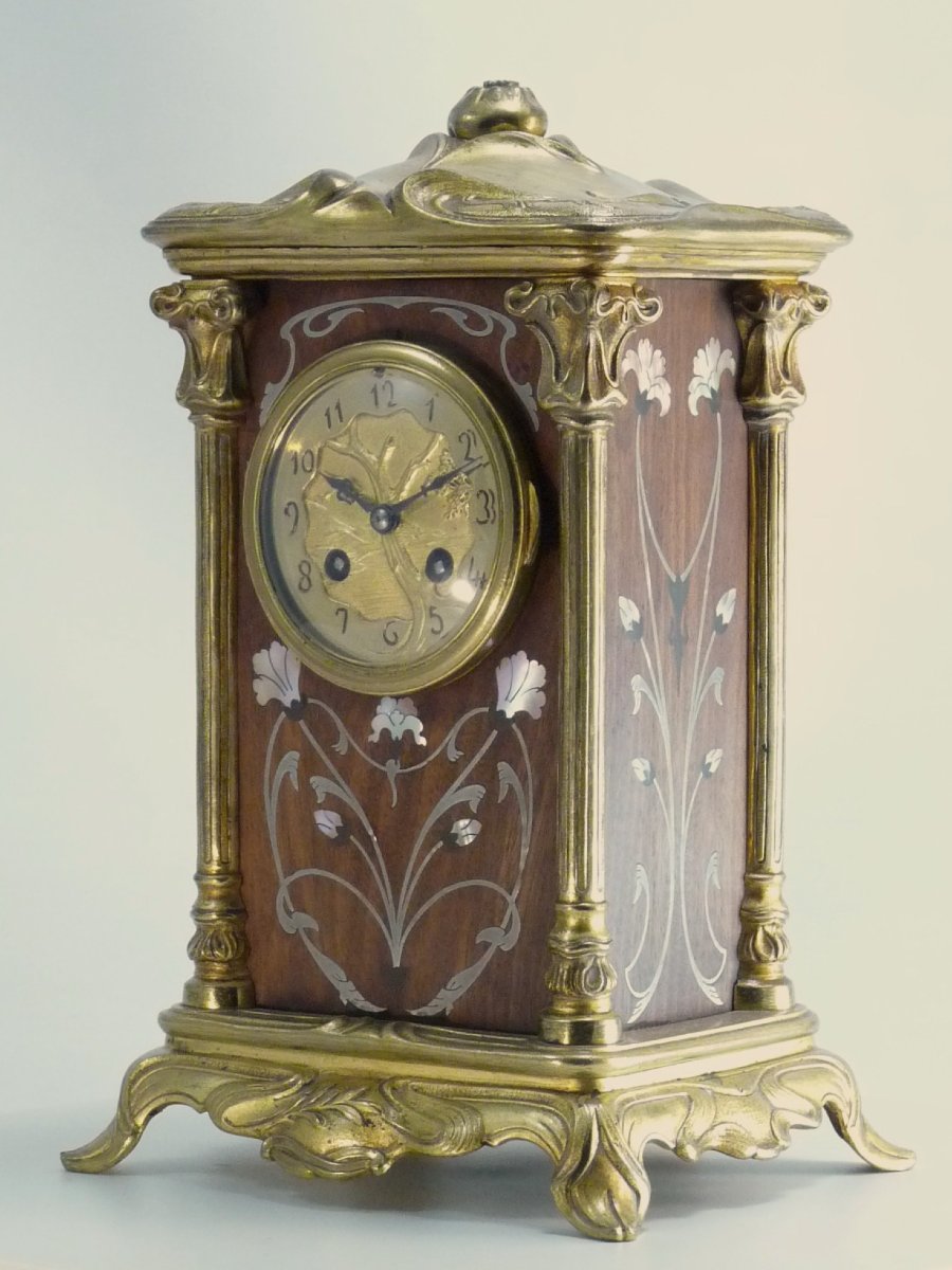 Pendule Art Nouveau "aux nénuphars"-photo-3