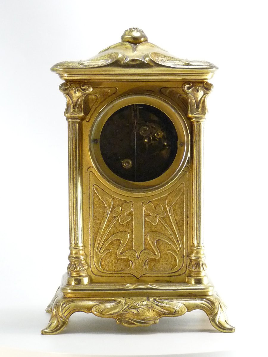 Pendule Art Nouveau "aux nénuphars"-photo-3