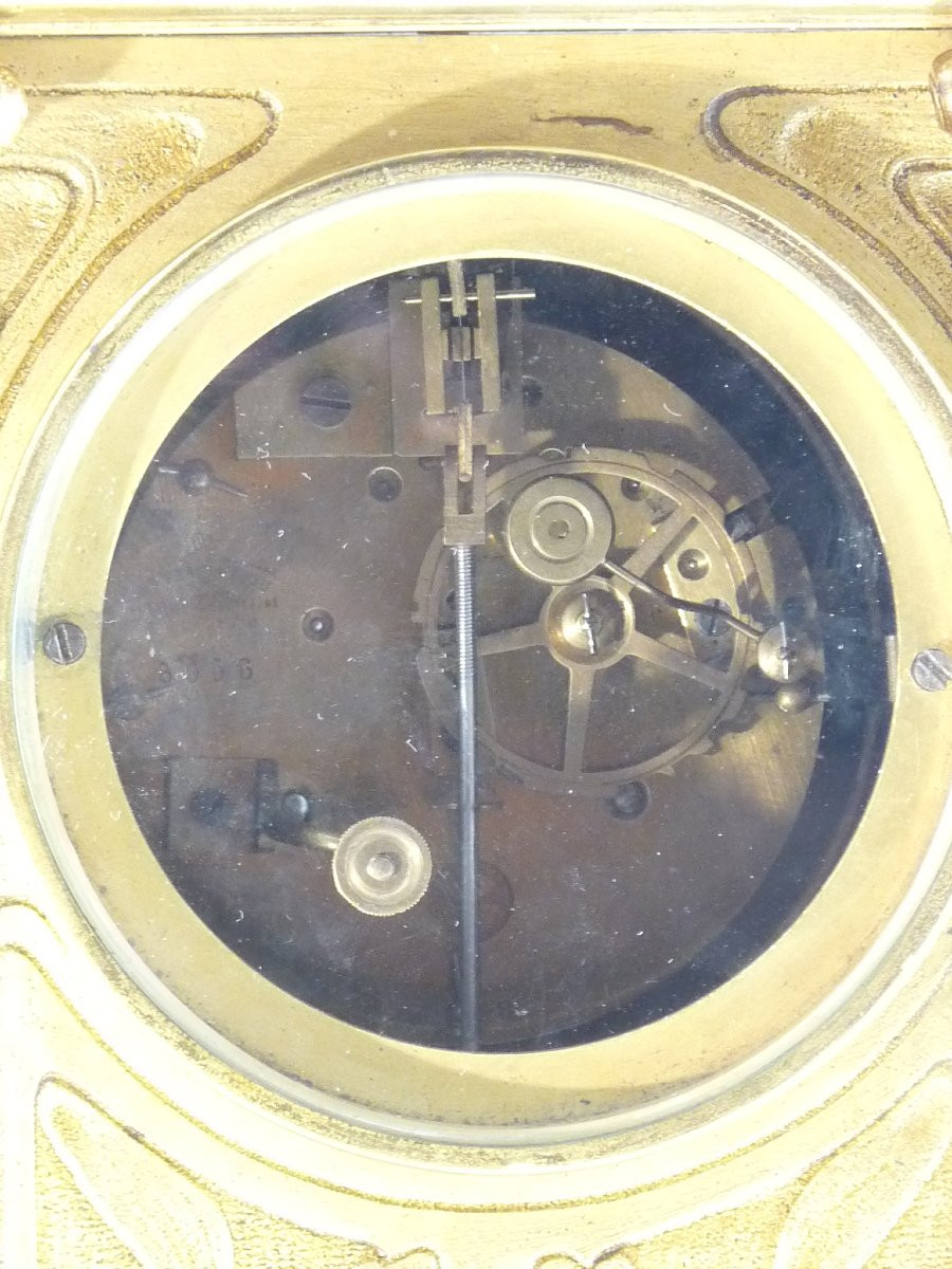 Pendule Art Nouveau "aux nénuphars"-photo-4