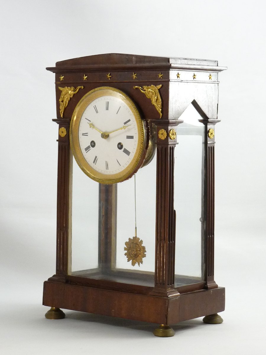 Four Glass Clock Early XIXc-photo-2