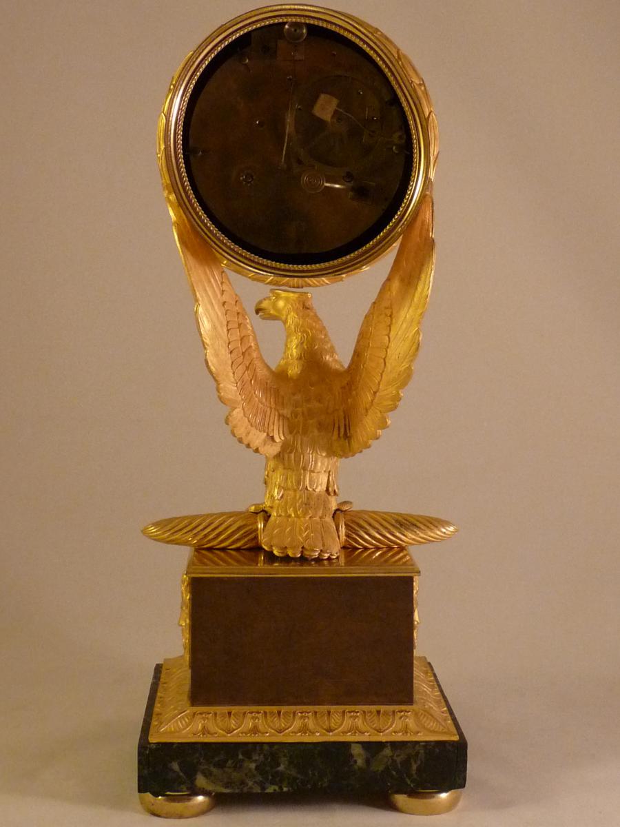 Pendule d\'&eacute;poque Empire En Bronze Dor&eacute;-photo-5