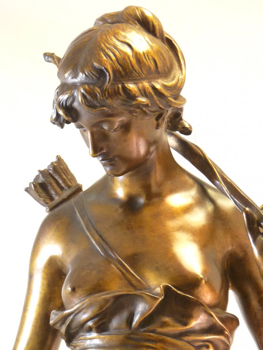 "Nymphe de Diane" par Eugène Aizelin fonte Barbedienne