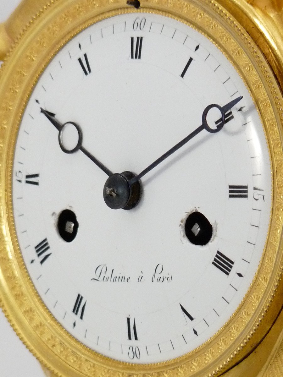  Exceptional Early 19th Century Clock Musician Cupid Riding A Griffin-photo-3