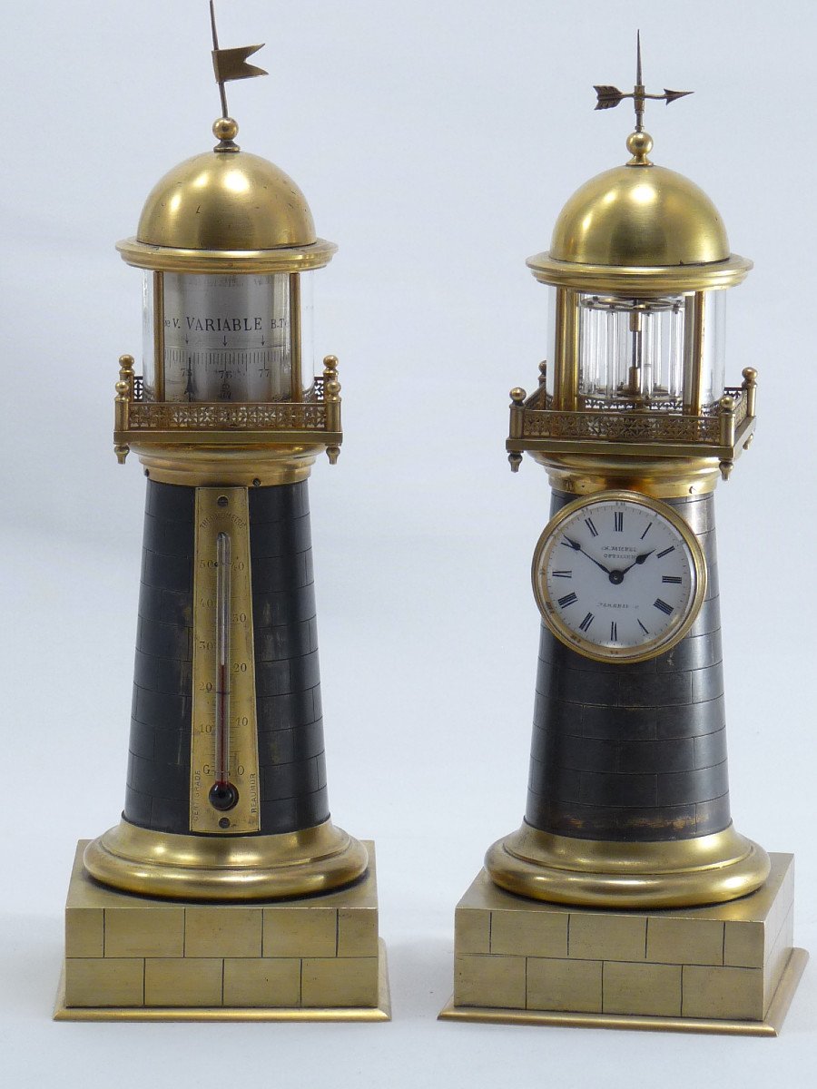Pair Of Lighthouses By Guilmet