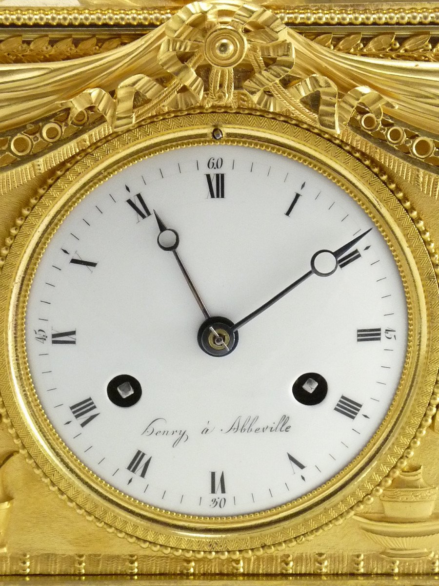 Deverberie  "joséphine" Empire Clock-photo-3
