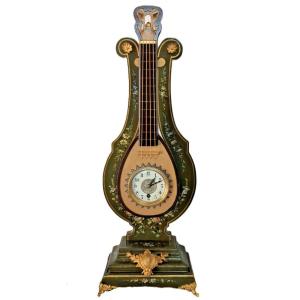 Mystery Swinging Mandolin Clock By André Romain Guilmet