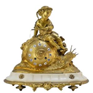 Napoleon III Period Snail Clock