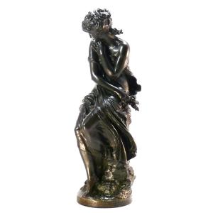 "la frileuse" bronze de Mathurin Moreau, fonte E. Godeau
